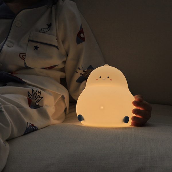 Children's Cute Cartoon Big Belly Dragon Silicone Patting Night Light