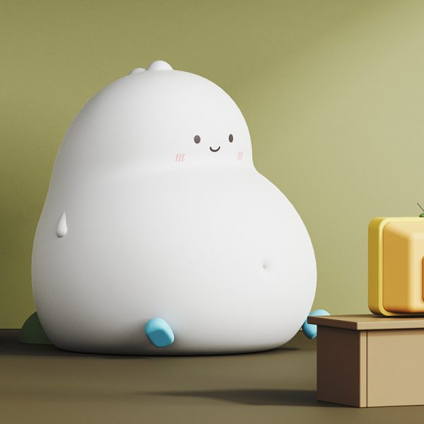 Children's Cute Cartoon Big Belly Dragon Silicone Patting Night Light